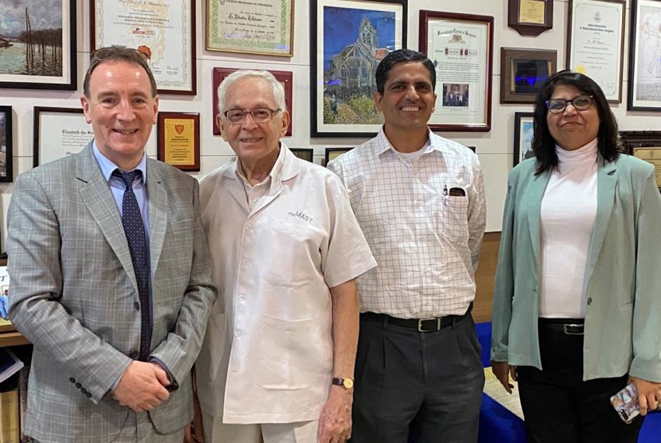 Paul O Flynn in India with Clinical team 